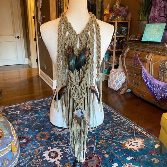 Tribal Handmade Macramé Headpiece - Picture 5 of 16